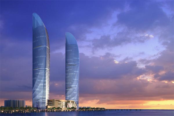 廈門(mén)世貿(mào)海峽大廈在施工建設(shè)中采