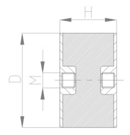 JNDE型<a href='http://www.huaqiaoshengliankao.com.cn' target='_blank'><u>橡膠減震器</u></a>結(jié)構(gòu)